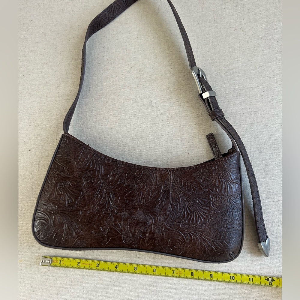 Zara Western Embossed Small Shoulder Bag w/ Buckle Detail - Picture 3 of 5